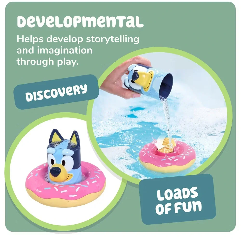 Lot of 2 Bluey Bath Toys - Splash & Float‎ Bluey & Bluey Bath Foam Puzzles NEW